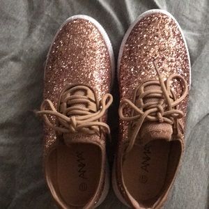 Anna Glitter Shoes (Rose Gold)